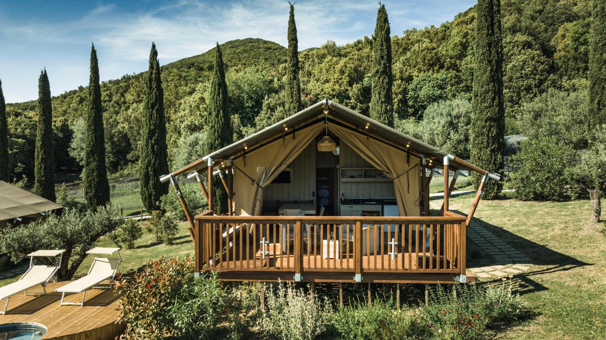 Отель Glamping Le Tegole Рипарбелла Экстерьер фото